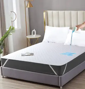 Fitted Mattress Protector Queen Size Waterproof Pad Cover 12 Inch Deep Pocket 100% Waterproof, Soft Breathable Design, Machine Washable Twin XL C.King