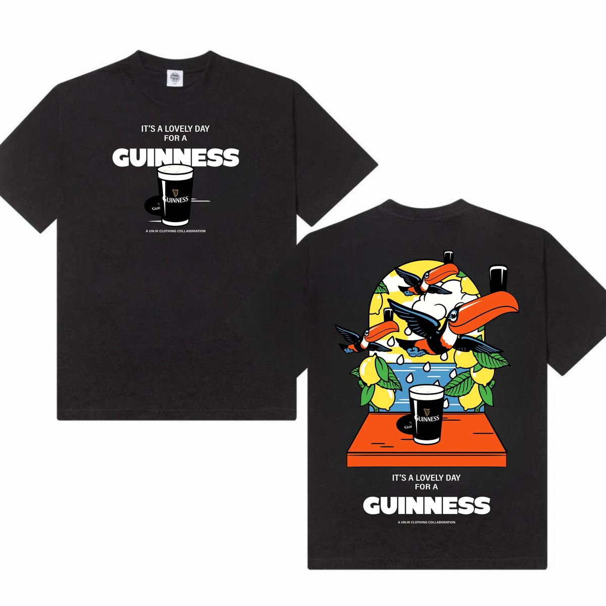 Guinness X Un Ik 'lovely Drops' T Shirt, Gift For Men, For Women Tiktok Shop Crewneck Cotton, Unisex Casual Graphic T-Shirts