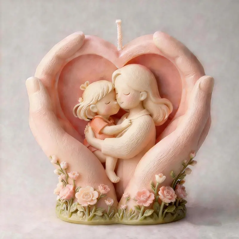 Eternal Love Heart Shape Silicone Mold, DIY Candle Making Tool, Candle Molds For Candle Making, Perfect Gift for Mother's Day, Handmade Wax Mould for Home Decor, Handmade Gifts, Handmade Crafts