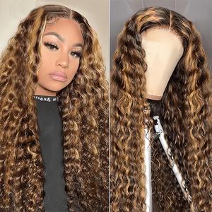 Highlight 4/27 HD Lace Front Human Hair Wig 13x4 13x6 Deep Wave Human Hair Wig Pre Plucked with Baby Hair