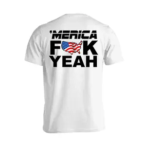 'Merica F*k Yeah Graphic T-Shirt | USA Map Flag Design | American Pride Streetwear