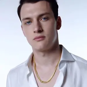 18K Gold Plated Braided Foxtail Chain Necklace For Men Women, 24" 5MM Thick Copper Core, Anti-Tarnish Heavy Duty Hip Hop luxury Jewelry