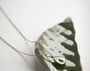 18k Gold Plated Titanium Avocado Necklace