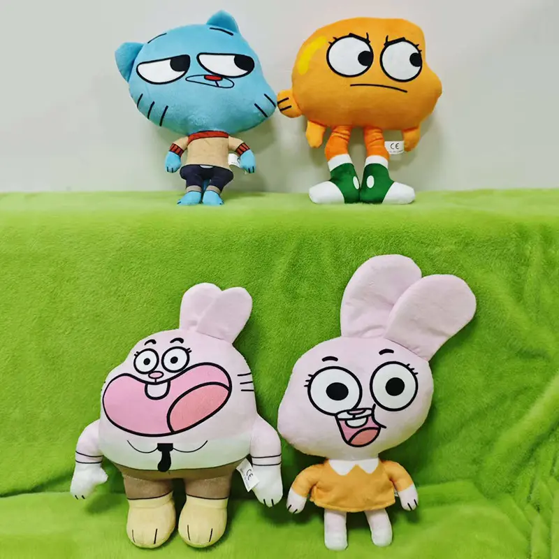 25cm The Amazing World of Gumball Stuffed Toys - Gumball, Darwin, Anais Cartoon Plush Dolls, Large Eyes Unisex Kids Birthday Gift, 23cm60g Orange Bigeye & 27cm110g Pink Fat Rabbit Options, Orange Bigeye 23Cm60g