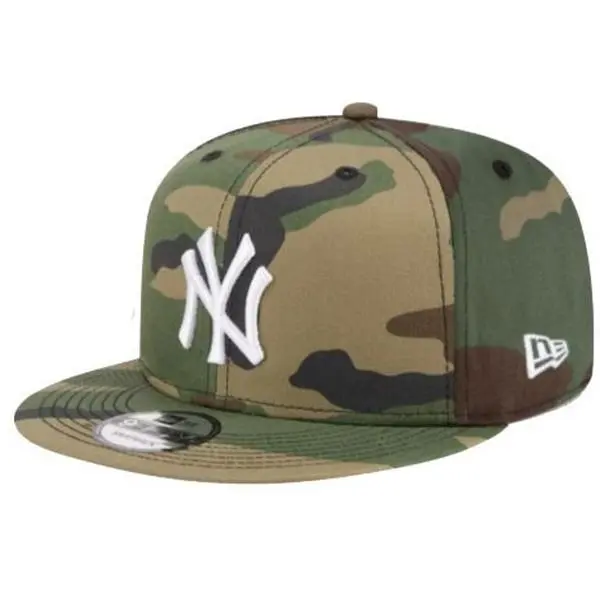 New Era NY Yankees Adjustable Snapback Cap Flat Bill Camo Baseball Hat for Men Women