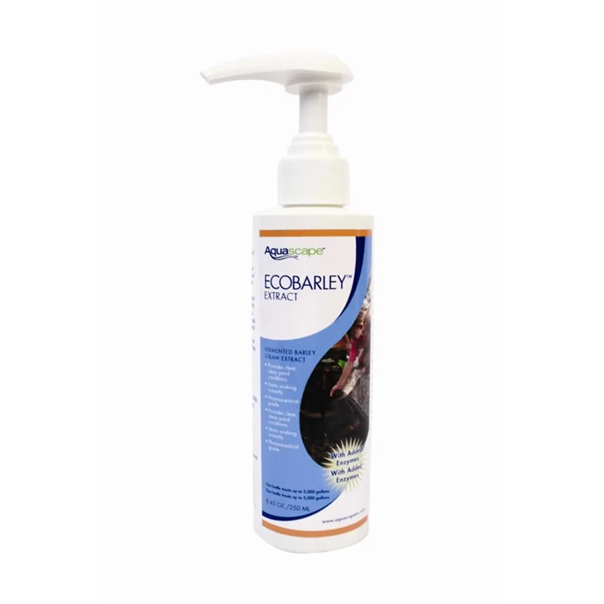 Aquascape Fermented Barley Straw Extract Pump Bottle - 250ml-8.5oz Pharmaceutical Grade Enzyme Cleaner Concentrate, Instant-Start Water-Clearing Solution for Garden Pond Maintenance