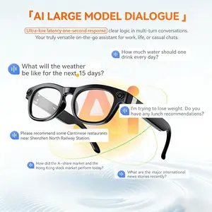 G10S Smart Glasses Multifunctional AI Interaction, 13MP Camera, Video Recording, Live Streaming, Audio-to-Text Transcription, Image Recognition, Voice Calls, Real-time Translation.