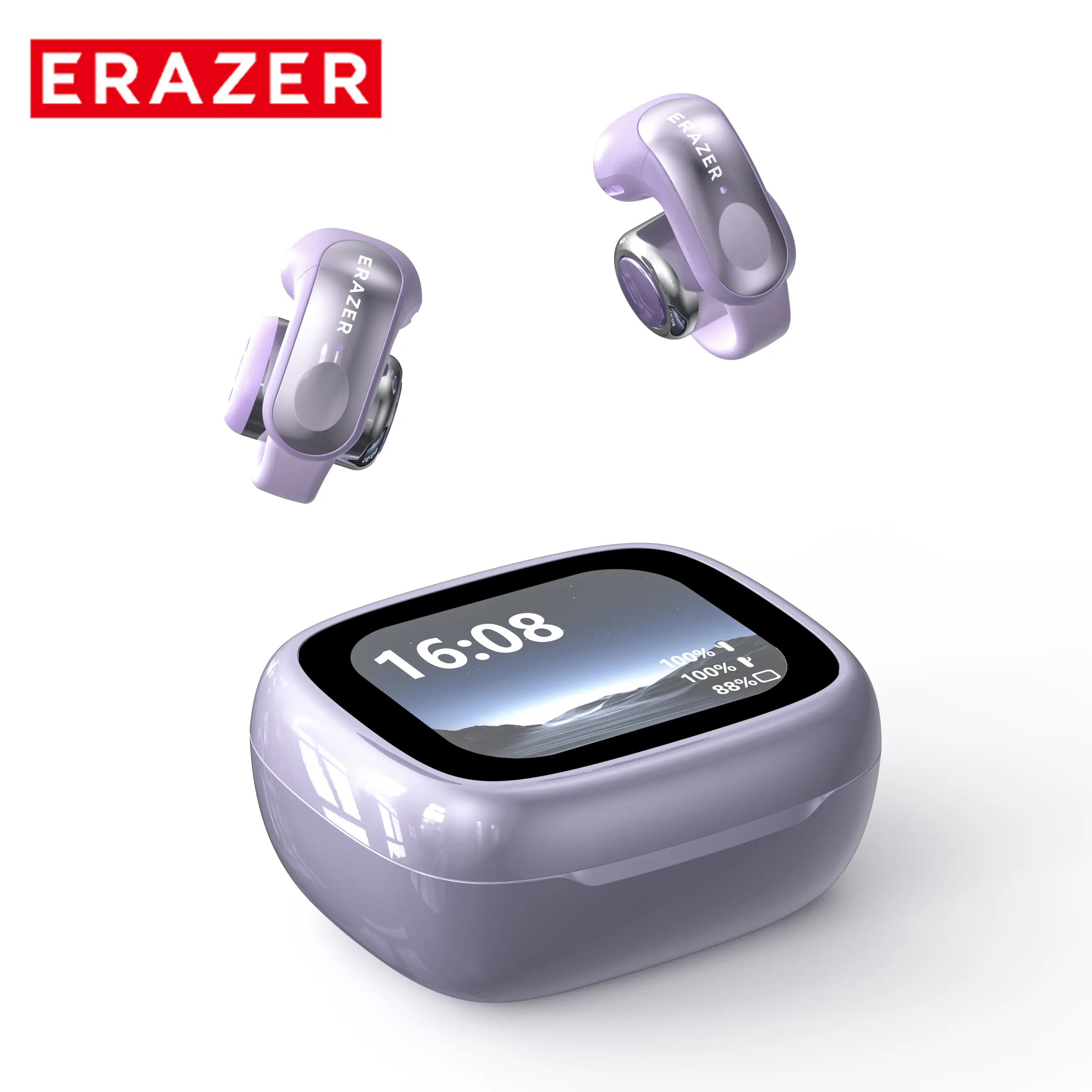 ERAZER OWS Translation Wireless Bluetooth Earphones Support 135 Languages Real Time Bluetooth Translation Earbuds HIFI Sound Quality Light-Weight Headphones Built-in Microphone Support Phone Calls Music AI Chat