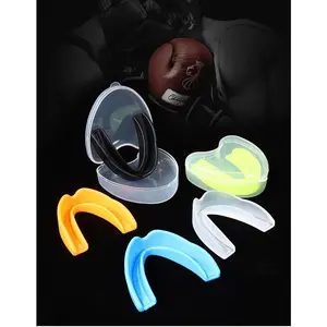 Professional EVA Mouth Guard for Adults & Youth Multi-Sport Dental Protection for Basketball MMA Boxing Anti-Snoring Teeth Grinding Solution Moldable with Storage Case Frosted Transparent Boxed boxing equipment Mouthguard with Case