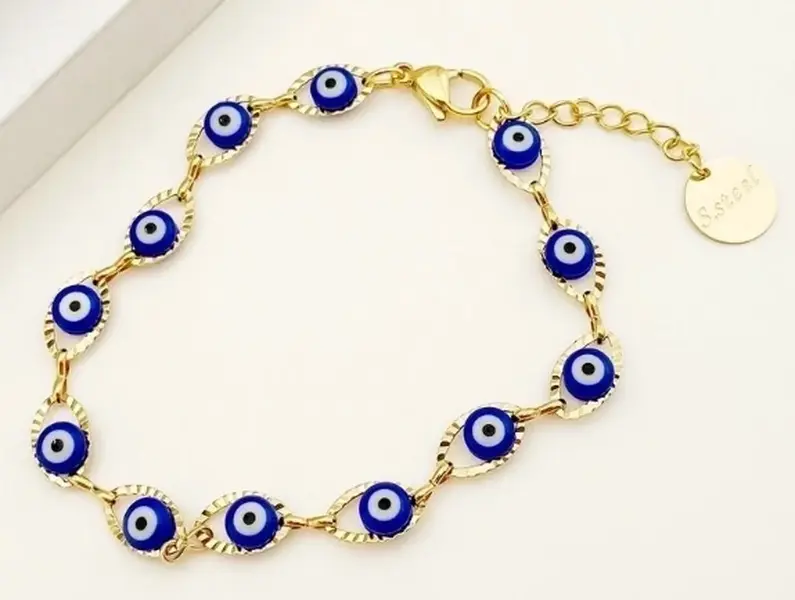 Circle of Protection Lucky Eye Bracelet-Navy or Lt Blue