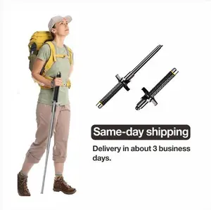 Telescopic Hiking Poles, Heavy-Duty Collapsible Trekking Poles for Long-Distance Hiking, Portable& Durable Walking Sticks for All Terrains Adjustable Foldable Hiking Stick