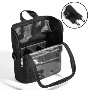 Makeup Brush Case Stand-up Makeup Cup Makeup Brush Holder Travel Professional Cosmetic Bag Artist Storage Bag Large Makeup Brush Bag with Adjustable Divider Durable