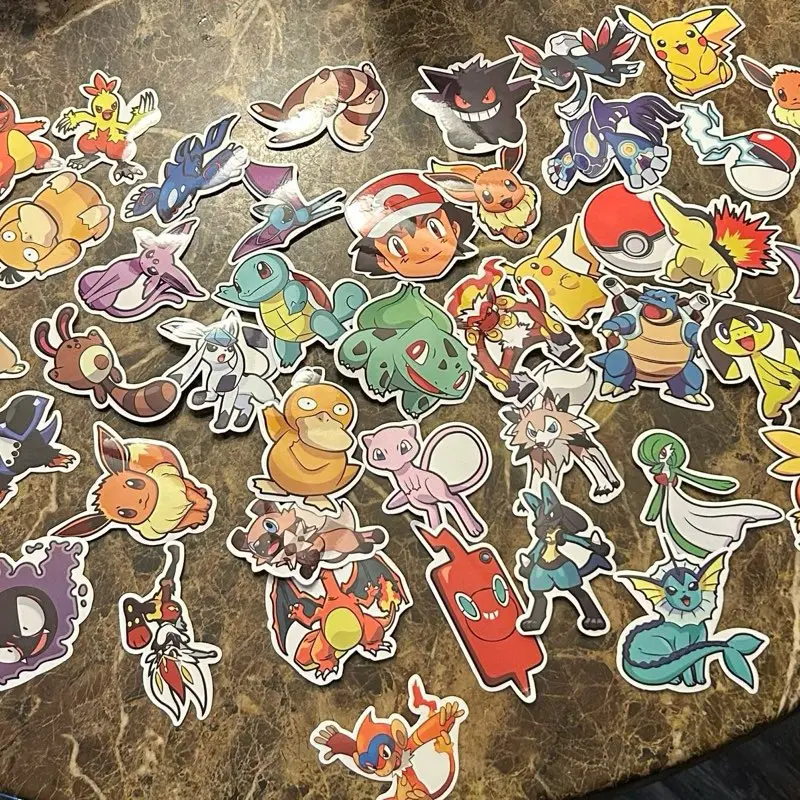 50 Pc Big Pokemon Stickers 50 Pc Big Pokemon Stickers
