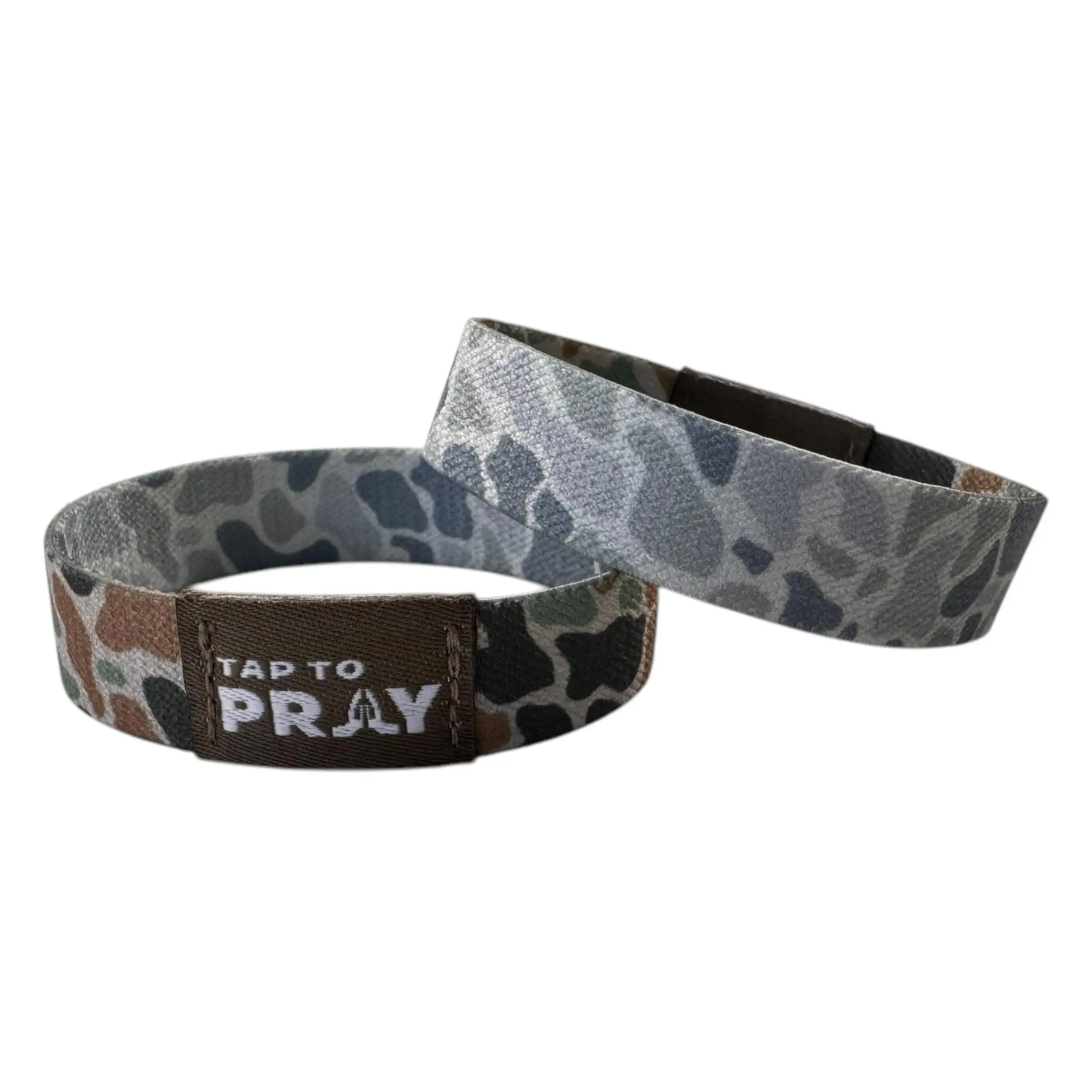 Tap To Pray™ Wristbands - River Rock Camo Classic & Sage