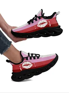 Men's LGBT Pride Month Love Theme Chunky Sneakers, Casual Comfortable Soft Sole Sports Running Shoes, All-match Round Toe Shoes for Daily Wear, Trainer