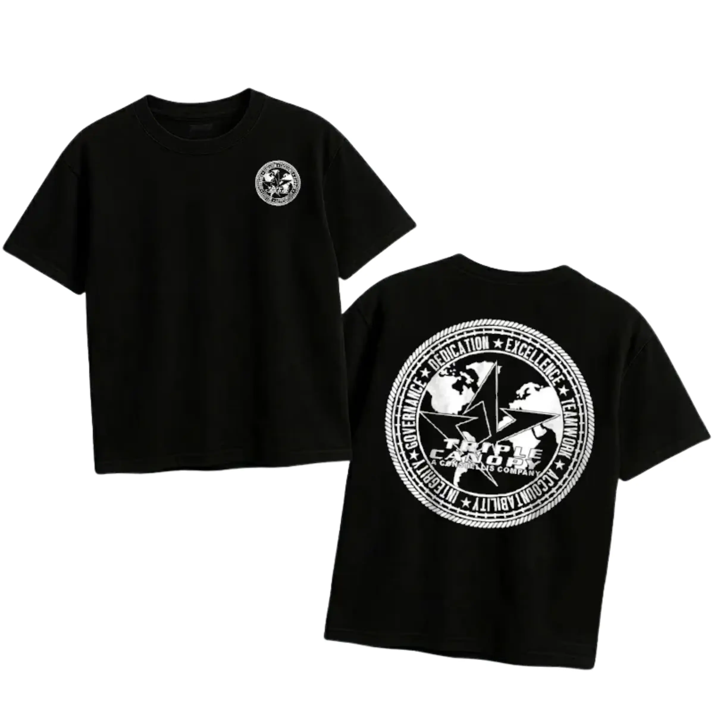 Triple Canopy Global Security T Shirt Men's Retro Tactical Logo Graphic Tee Outdoor Sports Apparel Gift Men