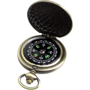 Zinc Alloy  Golden  Compass -  Antique Design for , Boy Scouts & Hiking -  Orienteering & Navigation Gear