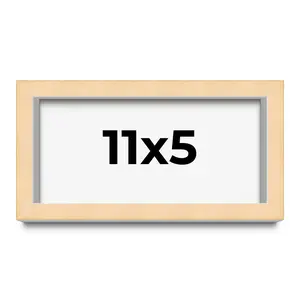 11x5 Solid Wood Picture Frame with UV-Resistant Acrylic & Acid-Free Backing, Available in 6 Finishes: Matte Black, Matte White, Metallic Bronze, Silver, Natural Wood Grain & Mahogany