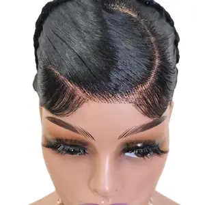 Ready To Wear Glueless Gele Tu Turban Frontals 13x4 Human Hair Full Frontal with Pink Heart Design for Stylish Wear