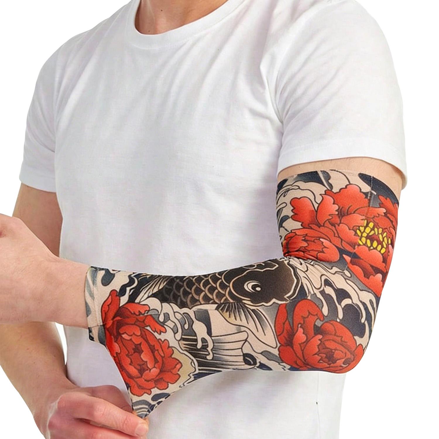 6PCS Cooling Tattoo Arm Sleeves Cover UV Sun Protection Outdoor Sport Men Women