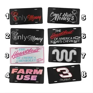 Can't Hide Money, It's Only Money, Farm Use, King Ranch, Chevrolet Heartbeat of America, License Plate, 100% Aluminum Truck Tag for Car, gift for Driver