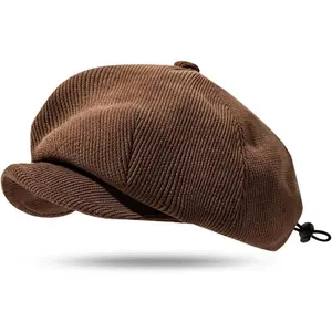 Men's Newsboy Hat Peaky Blinders Hat Flat Cap for n Elegant Style Beret Scally Hats Soft Cabbie Driver Snap Hats