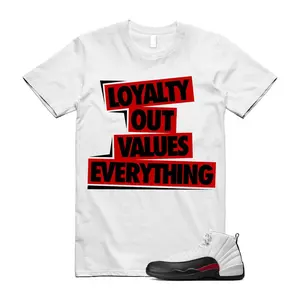 Unisex T-shirt - 12 Taxi Flip White Gym Red Black T Shirt Match LOVE. 100% Cotton. Casual Wear. Streetwear Style. Rap/hip-hop artist. T-shirt To Match Sneaker.