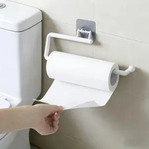 Self-Adhesive Paper Towel Holder Under Cabinet – No Drill Adhesive Paper Towel Rack for Kitchen & Bathroom – 11 Inch Wall Mount Roll Holder for Standard Rolls