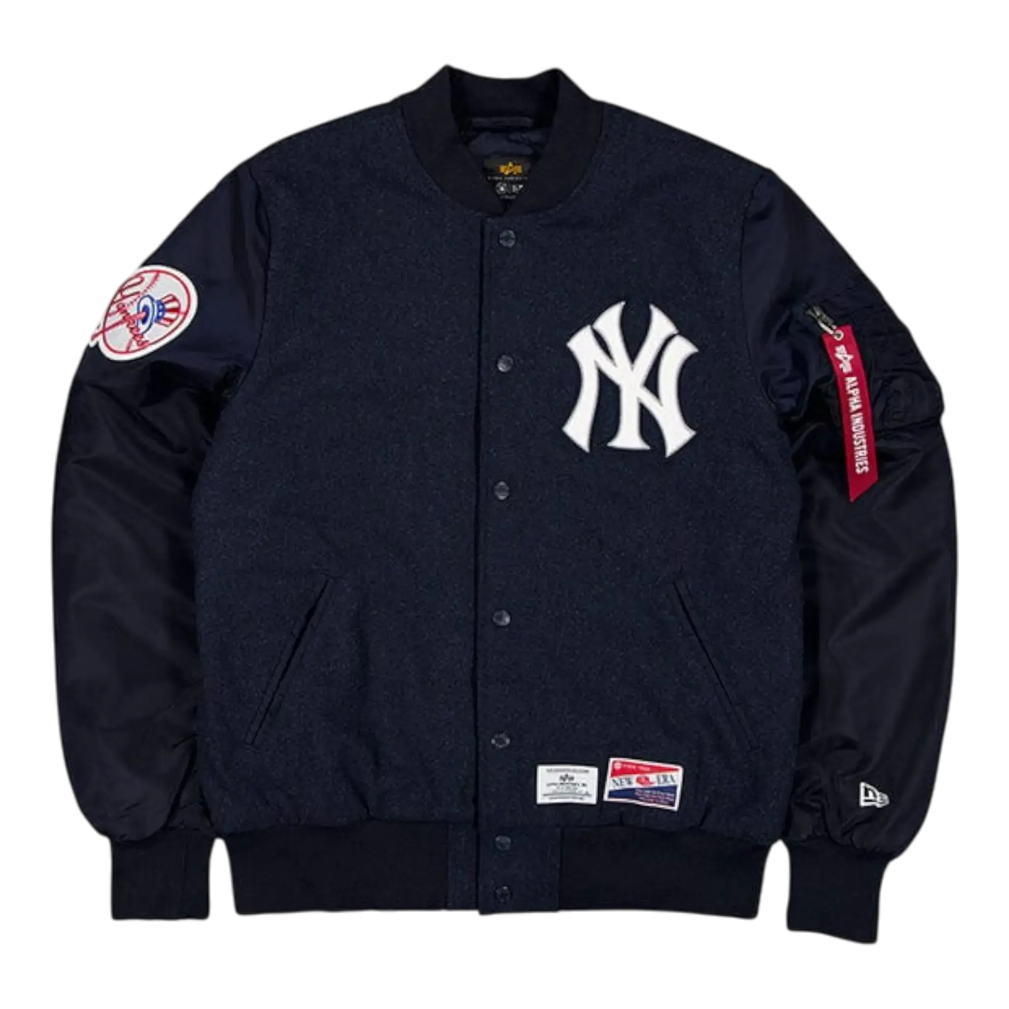 New Era x Alpha Industries MLB New York Yankees MA-1 Bomber Jacket in Navy | Men's