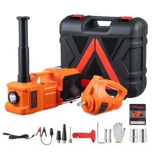 5T Vehicle-Mounted Electric Jack, with electric wrench for easy use, plus light and air pump, full-featured.Multifunctional tire-changing tool, suitable for various vehicle models, ideal for home and travel, preventing accidents