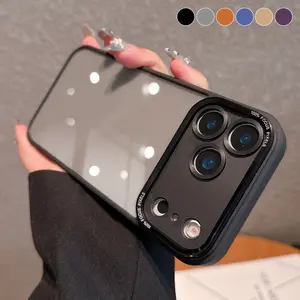 Skin Feel Acrylic Transparent Shockproof Full Coverage Protective Case for iPhone 17 16 15 14 13 Pro Max