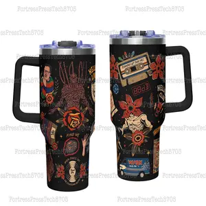 Strangger Thingss Iconic 40 Oz Tumbler, Must have ST Skinny Tumbler 20 Oz, The Perfect Tumbler For Fans, Best Gift For Holiday
