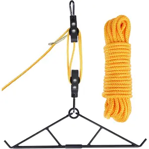 Hanger for Skinning, Hunting Game Hoist Pulley Lift System with Gambrel, Max to 700LB for Hanging and Processing Deer Hog Goat