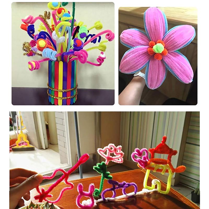 1000 Pipe Cleaners Value Pack 6 mm x 12 inch Chenille Stems for DIY Arts Crafts & Decorations Multicolor Pack