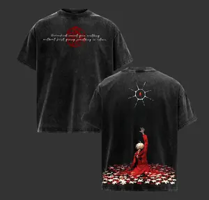 Edward Elric Fullmetal Alchemist T-Shirt, Fullmetal Alchemist Flamel Symbol Graphic Tee, Equivalent Exchange Dark Anime Streetwear, Vintage Washed  Heavyweight Cotton Unisex Shirt, FMA Anime Fan Gift