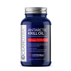 100% Pure Krill Oil 1000MG 60-Day Supply Double Strength 56% Phospholipids Astaxanthin Sustainable Antarctic SuperbaBoost Omega 3 EPA DHA Heart Brain Joints Skin Care, Third-Party Tested, No Fish Oil Eye Supplement Healthcare