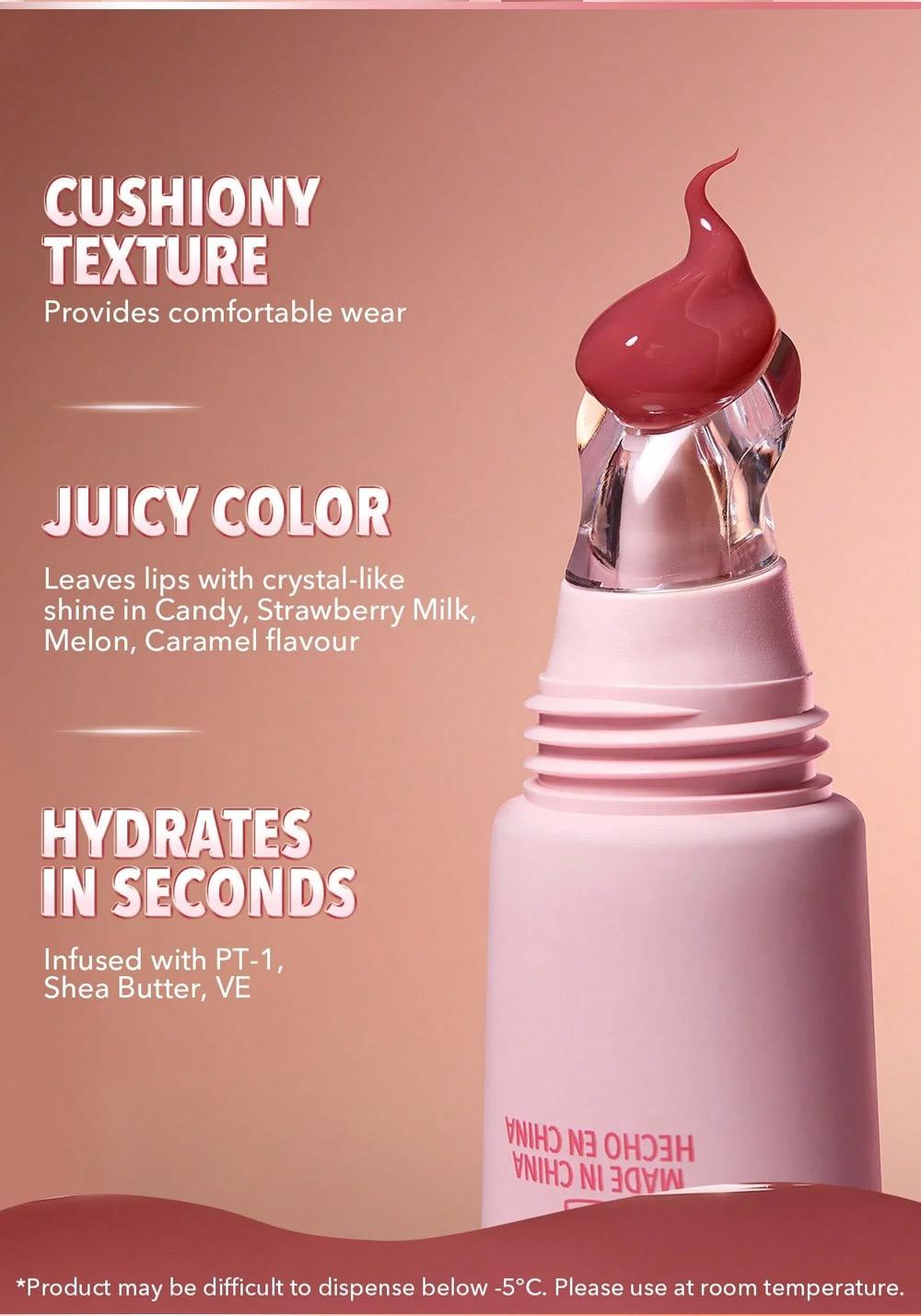 Peptide Lip Tint - Glossy Lip Care Hydrating Treatment, Lip Moisturizer, Long-lasting Lip Lifter Gloss, Juicy Bomb Lip Gloss