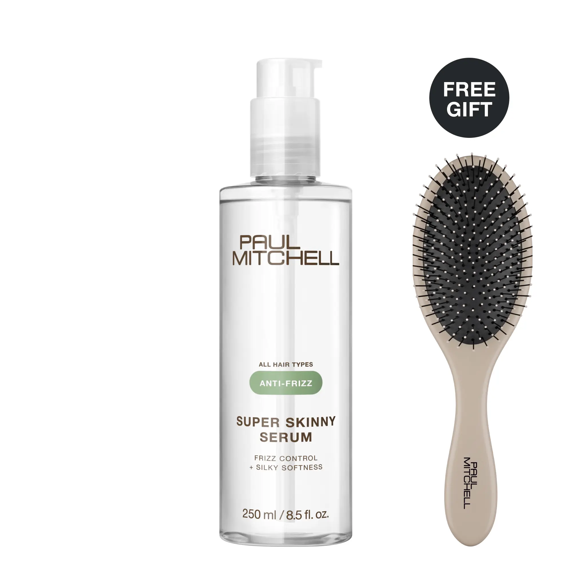 Paul Mitchell Super Skinny Serum Anti-Frizz Blowout Primer for Smooth, Shiny Hair with FREE Detangling Brush*