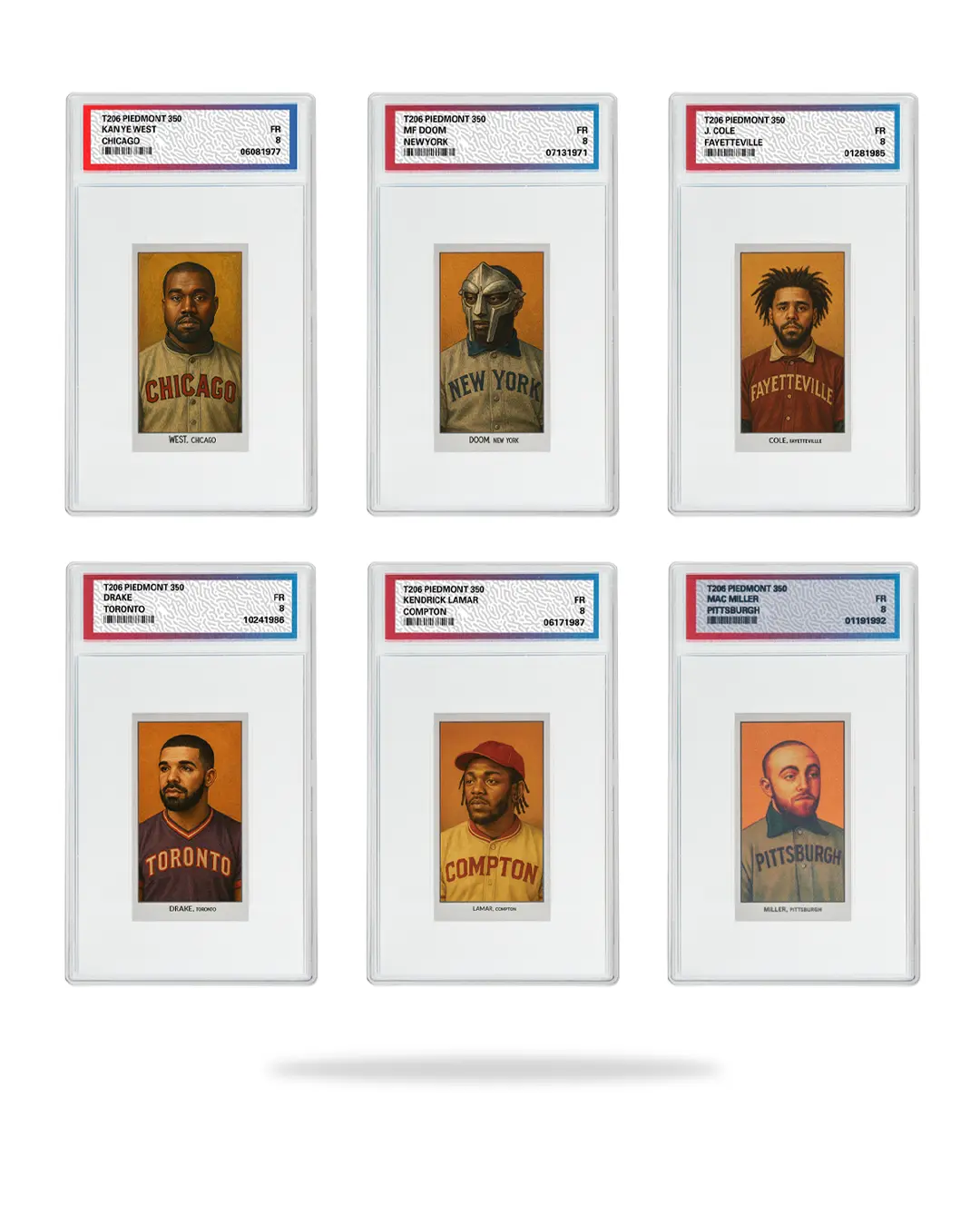 Custom T206 Hip-Hop Icon 6-Card Set