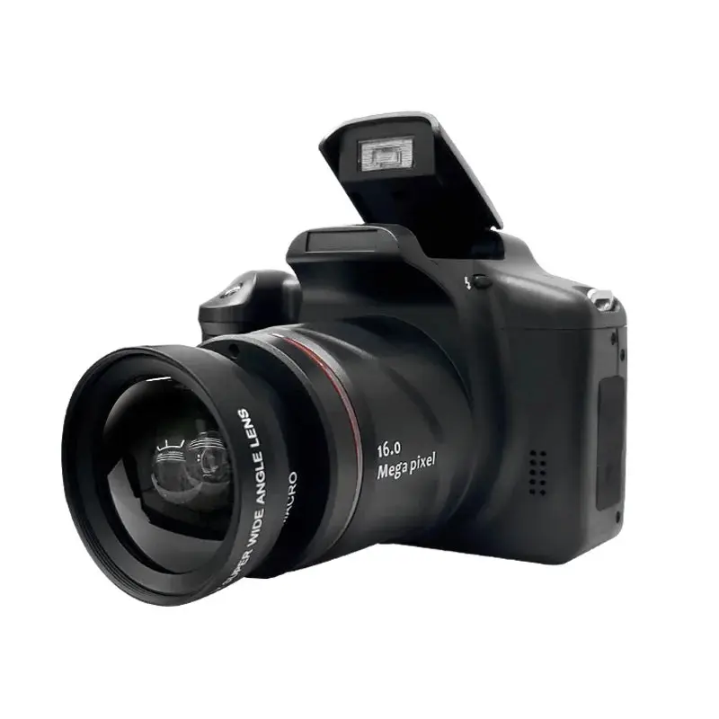 Professional DSLR Digital Camera with Lens - 16MP HD Output, 16X Digital Zoom, Portable Handheld Camcorder, Selfie Function, SD Card Compatibility, USB Support, Dropshipping Option, LED Feature, Automatic Settings, 10 Seconds Timer, TFT-LCD Screen, Memory