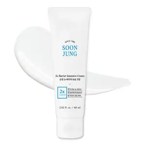 SoonJung 2x Barrier Intensive Cream 60ml (21AD) | Hypoallergenic Shea Butter Hydrating Facial Cream for Sensitive Skin, Water-oil Balance & Panthenol for Damaged Skin | Korean Skin Care