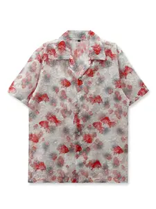 Unisex Fitted Short Sleeve Shirt, Casual Party Shirt, Casual All-Over Printed Design, Perfect for Daily Wear & Trendy, Ideal Gift for Him Her