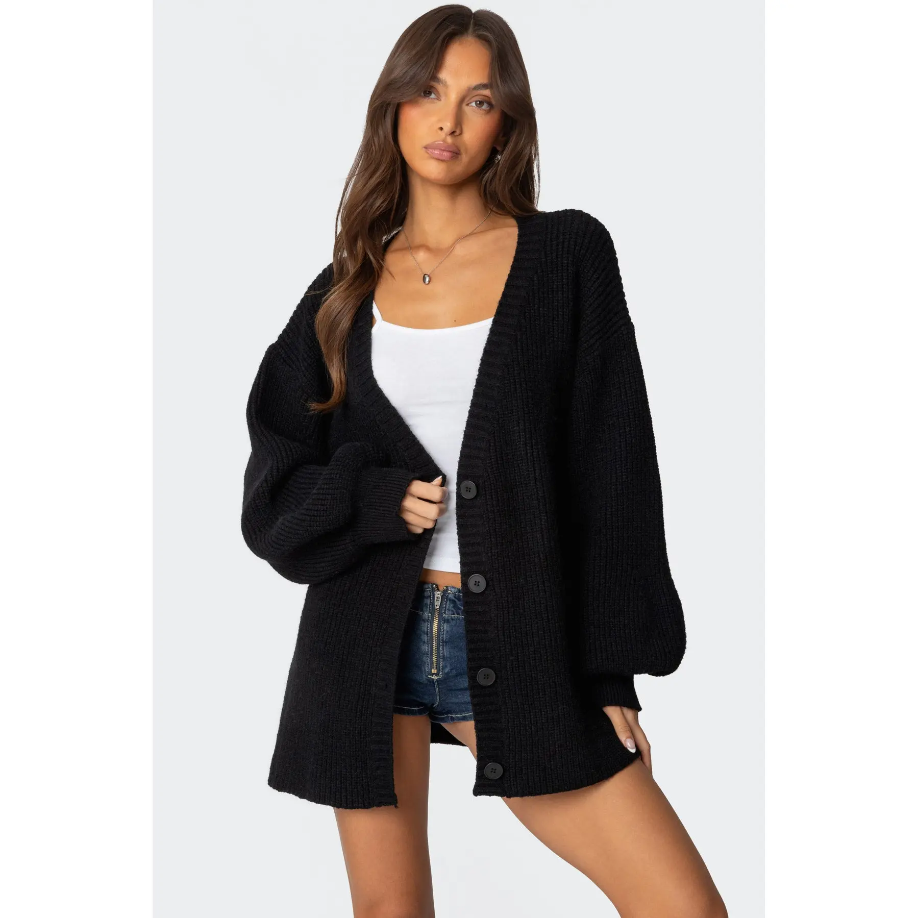 Mathilde Oversized V Neck Cardigan Mathilde Oversized V Neck Cardigan