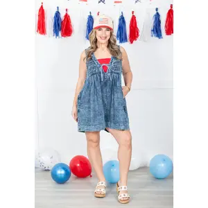 High Expectations Denim Romper
