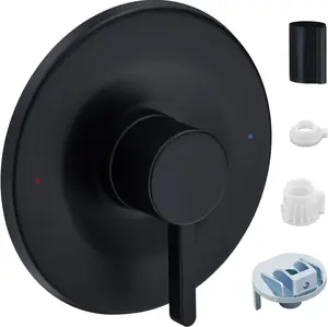 Shower and Tub Trim Kit, Compatible with Moen Posi-Temp Valve, Matte Black