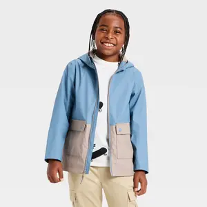 Boys' Colorblock Rain Jacket - Cat & Jack Blue S