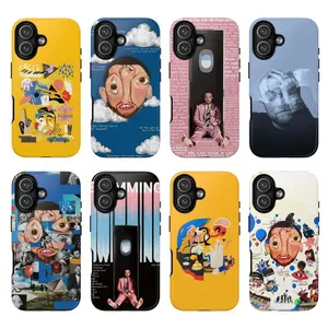 8 Styles Mac-Miller Abstract Rap Art Phone Case, Indie Underground Music Vibe, Compatible with iPhone 17 16 15 14 13 12 11 X XR & Samsung S22 S23 S24 S25 H