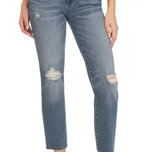 Reese Raw Hem Straight Jeans (Flavorful)