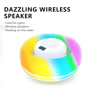 Floatable Waterproof Bluetooth-compatible Speaker, Pool Bathroom Outdoor Universal, Seven Color Lights, 10 Modes, Wireless Hands-Free Calling, Portable Small Sound System