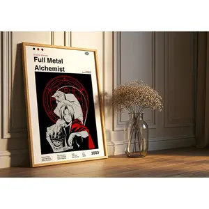 Full Metal Alchemist Poster: Minimalist Anime Art Print